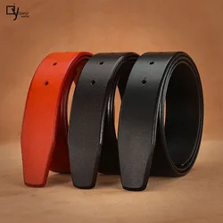 Genuine Leather Men's High Quality Belts Headless Belt Handmade DIY Full-Grain Leather  Top Layer Leather