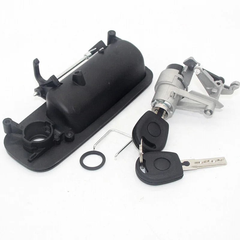 Фото Задняя внешняя дверная ручка с замком для GOLF IV Lupo Seat Arosa 1997-2006 1J6827297G 1J6827565B №2