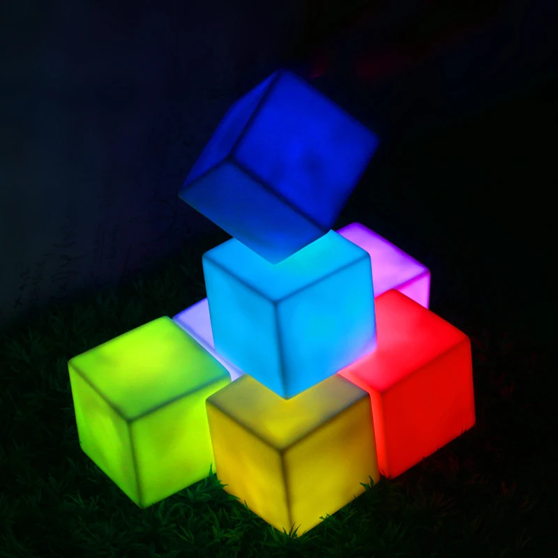 1 шт. светодиодное освещение RGB красочные крутые ночные огни для детей мини-Кубики