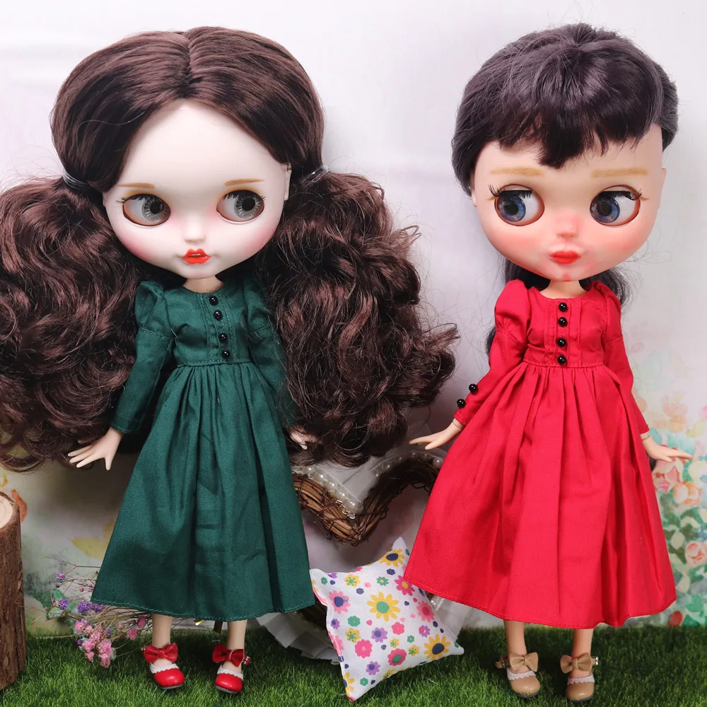 D Series Outfits for ICY Blyth doll one piece simple dress casual dressing suit for 1/6 BJD azone s OB24
