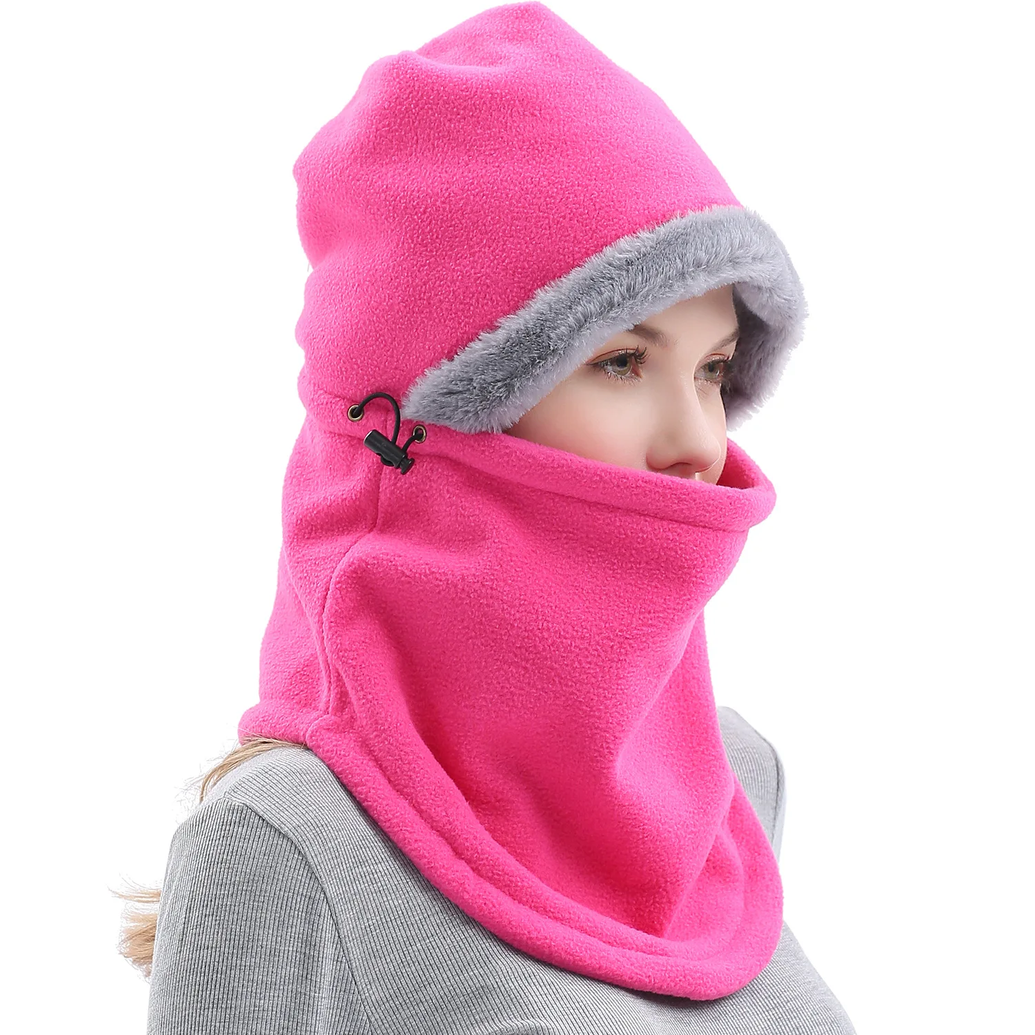Men Thickened Fleece Hats Neck Warmer Winter Unsex Hat Knit Cap Carf Cap Winter Hats For Men Beanie Knit Hat Skullies Beanies