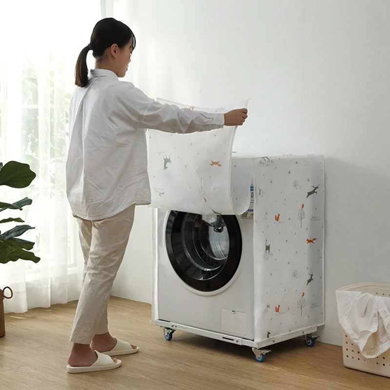 Водонепроницаемый утолщенный полностью автоматический барабан тип стиральная машина крышка портативный пылезащитный чехол для стиральной машины