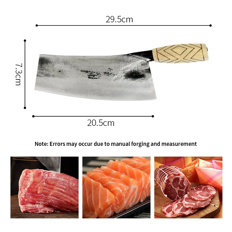 Chopping Kitchen Knife Stainless Steel Chef Knives Sharp Handmade Forged Wood Handle kitchen tools accessories butcher knife