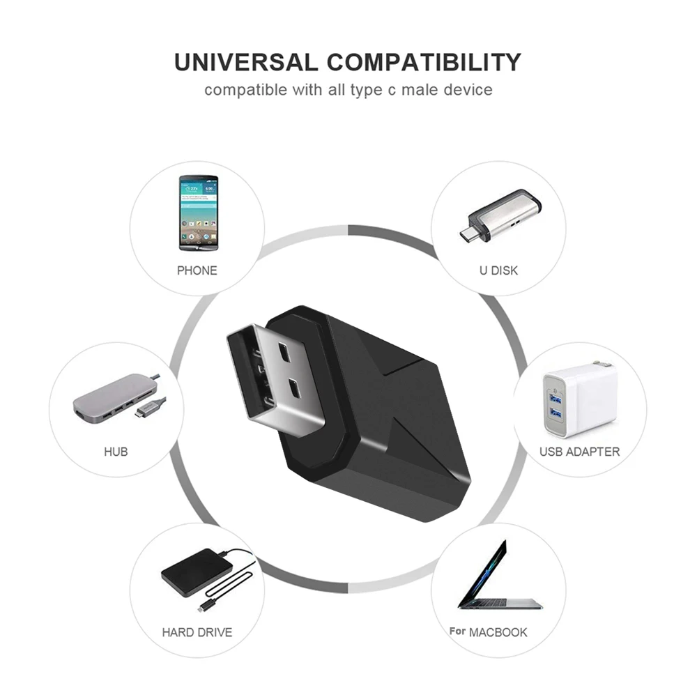 USB 2 in 1 Music Audio Receiver Transmitter Adapter Wireless Bluetooth Dongle BT5.0 Adapter For PC/Computer/Smart Phone/Tablet
