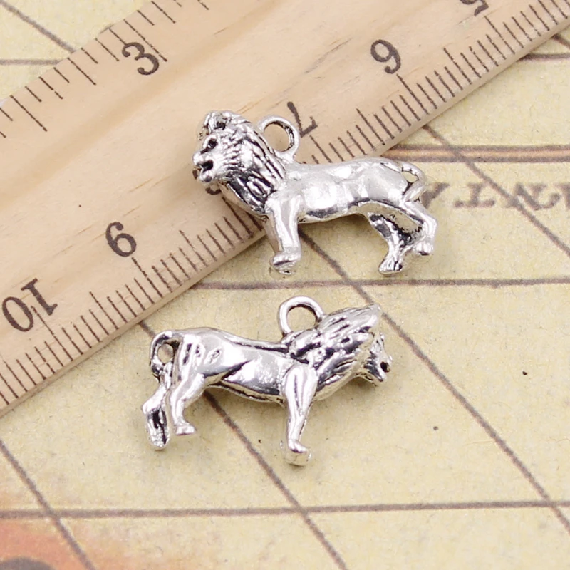 

10pcs Charms Lion 23x15mm Tibetan Silver Color Pendants Antique Jewelry Making DIY Handmade Craft Pendant