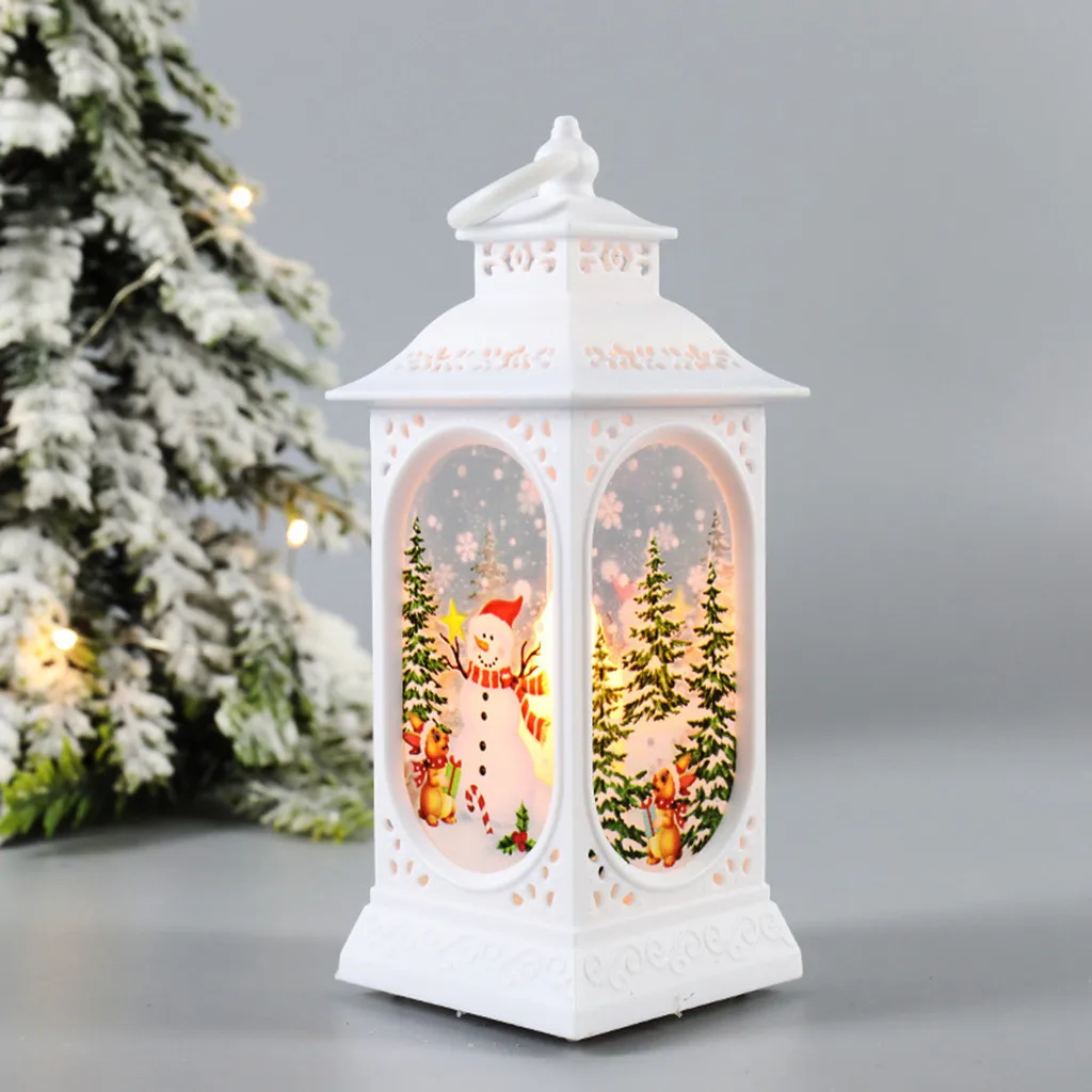Natal Рождество фонарь Led светящийся креативный Декор портативный bozye narodzenie новое