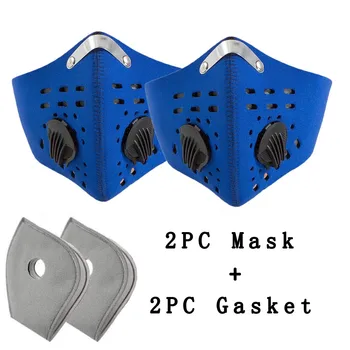 

2pc Washable Cycling Mouth Face Respirator Mouth maskas For Dust Protection Face maskers Washable Earloop masken Adults Masc