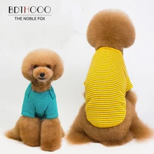 BDTHOOO хлопковая футболка для собак Одежда для собак футболка в полоску крошечные мягкие футболки для собак на лето и весну одежда для щенков