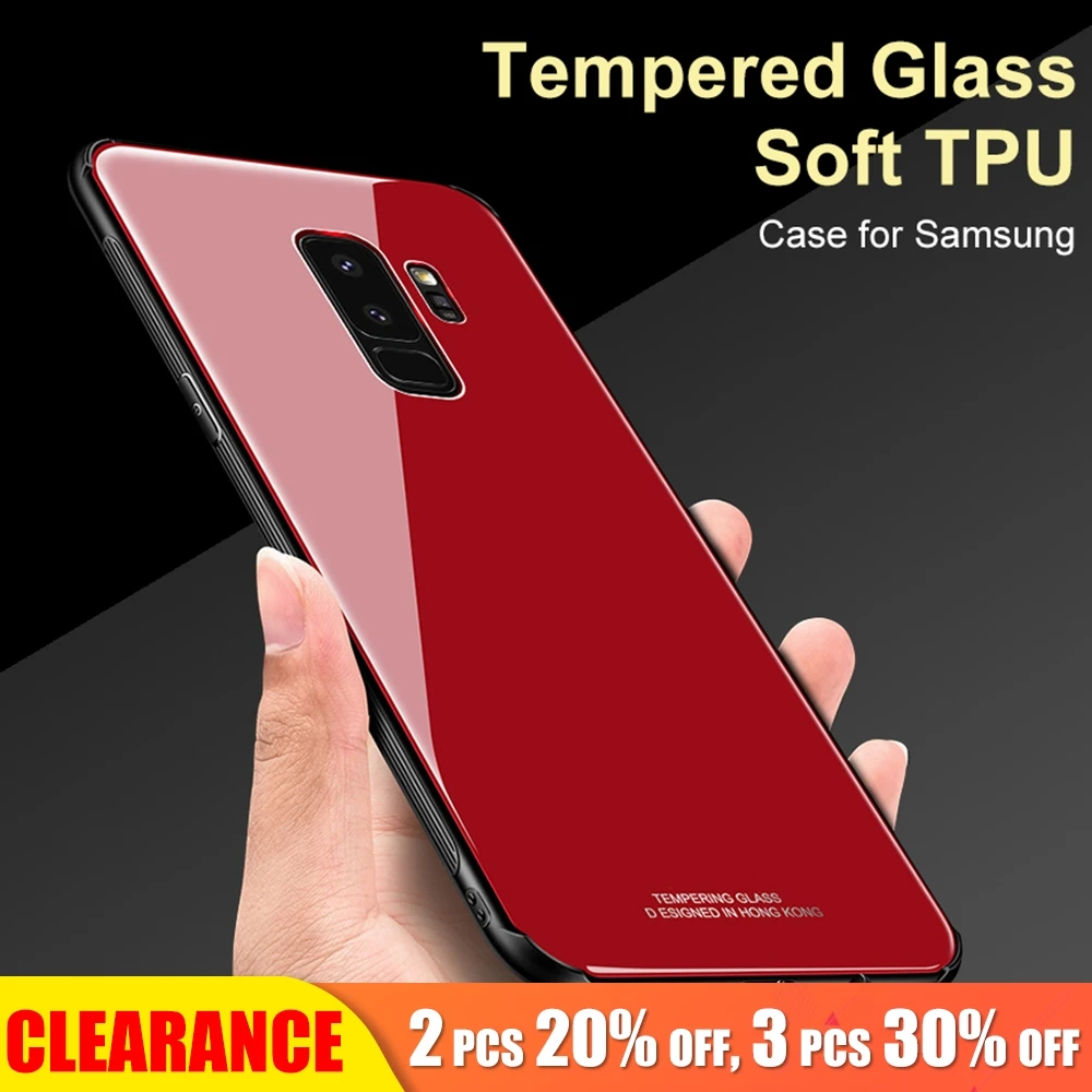 123.85руб. 23% СКИДКА|[Распродажа] для samsung Galaxy S9 S8 Plus чехол роскошный чехол из закаленного стекла для samsung Note 8 чехол s Мягкий ТПУ край Полное заднее покрытие-in Специальные чехлы from Мобильные телефоны и телекоммуникации on AliExpress - 11.11_Double 11_Singles' Day