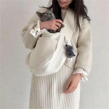 

New Handmade Pet Dog Carrier Outdoor Travel Handbag Canvas Single Shoulder Bag Sling Comfort Travel Breathable
