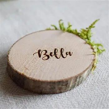 

24pcs Custom Wooden Slices, Personalized Wedding Place Names, Wedding Place Card Name Card Holder, Rustic Wedding Place Setting