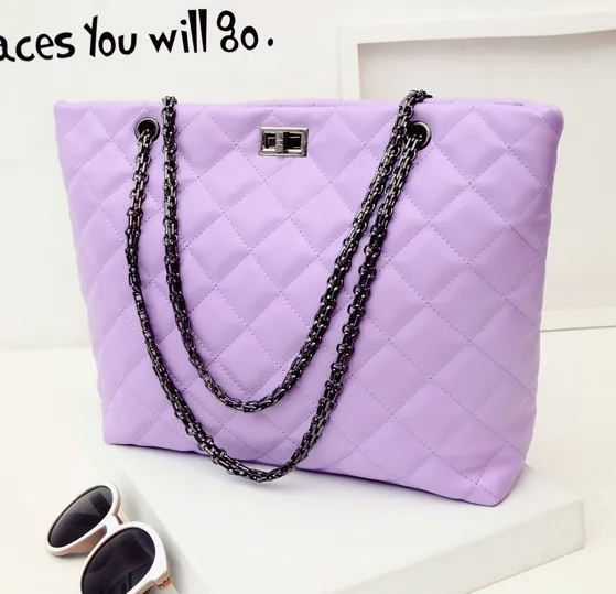 

WOMEN'S Bag Spring And Summer-2017 New Style Cool GIRL'S Large Bag Rhombus Spiraea WOMEN'S Bag Handbag Shoulder Bag