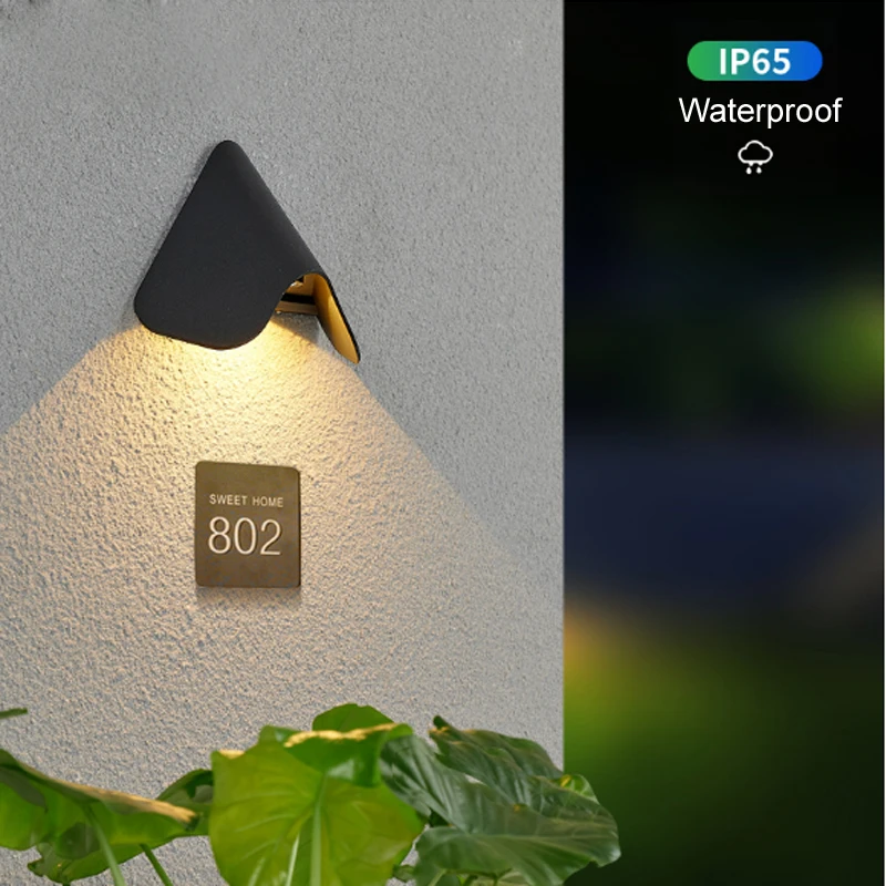 Signboard Outdoor Lighting House Number Light Doorplate Wall Lamps Shop Sign Spotlights Courtyard Sconce Vestibule Porch brand new pure brass house number address digits 0 9 door plaque sign wall decor villa hotel door plates house signs decorations