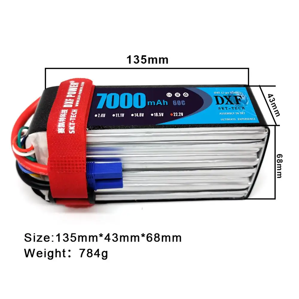 Аккумулятор DXFlipo 22 2 в 7000 мАч 60C 6S Lipo AKKU для Trex 600 700 вертолет Радиоуправляемый