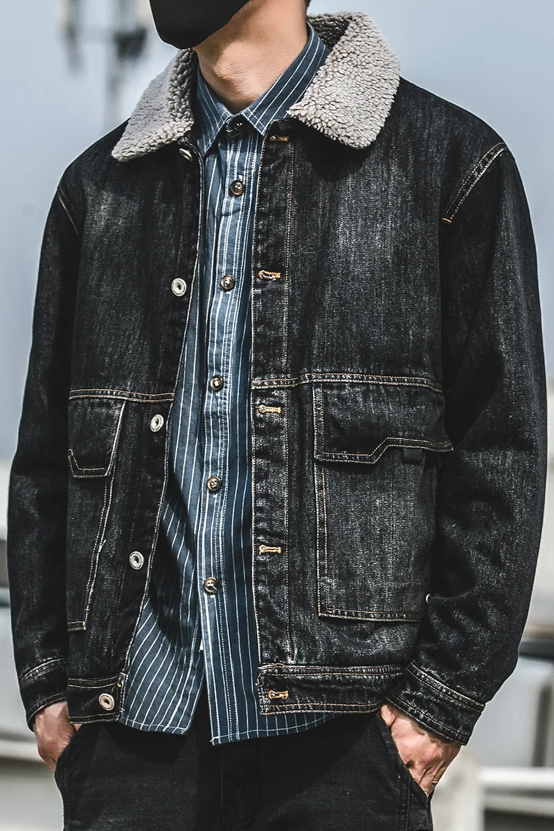 new loose casual gradually large size denim jacket new jacket thick denim jacket