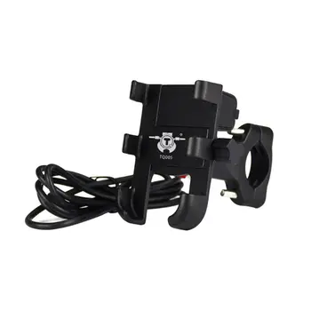 

Motorcycle Scooter Phone Holder Mount Stand with USB Charger for iphone samsung