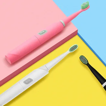

Ultrasonic Electric Toothbrush Brush Heads Waterproof Smart Vibrating Battery Sonic Teeth Brush Adult With Toothbrush Head