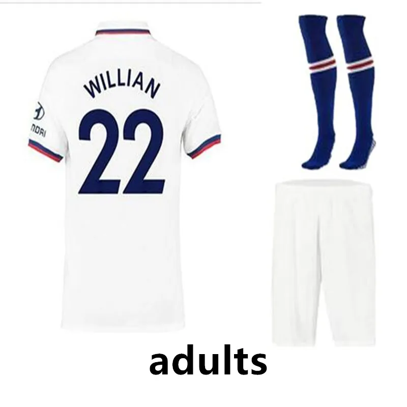 Комплект для взрослых+ носки, Джерси Челси, 19, 20, новинка, HAZARD KANTE home out, футбольные майки, PULISIC, HUDSON-ODOI, вилиан,, рубашка Челси - Цвет: shirt