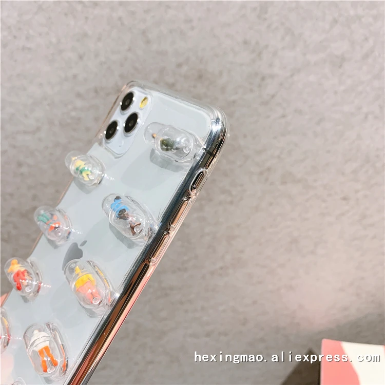 Чехол для iphone 11 11Pro Max 6 6S 7 7 PLus X XS XR с объемным рисунком из мультфильма, мягкая задняя крышка, чехол для телефона s