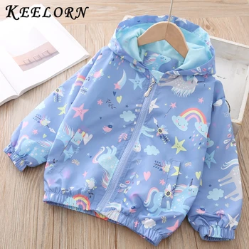 

Keelorn 2020 New Spring Spring Kids Windbreaker Coat Casual Girls Flower Print Hooded Outwear Baby Kids Coats Jacket Clothing