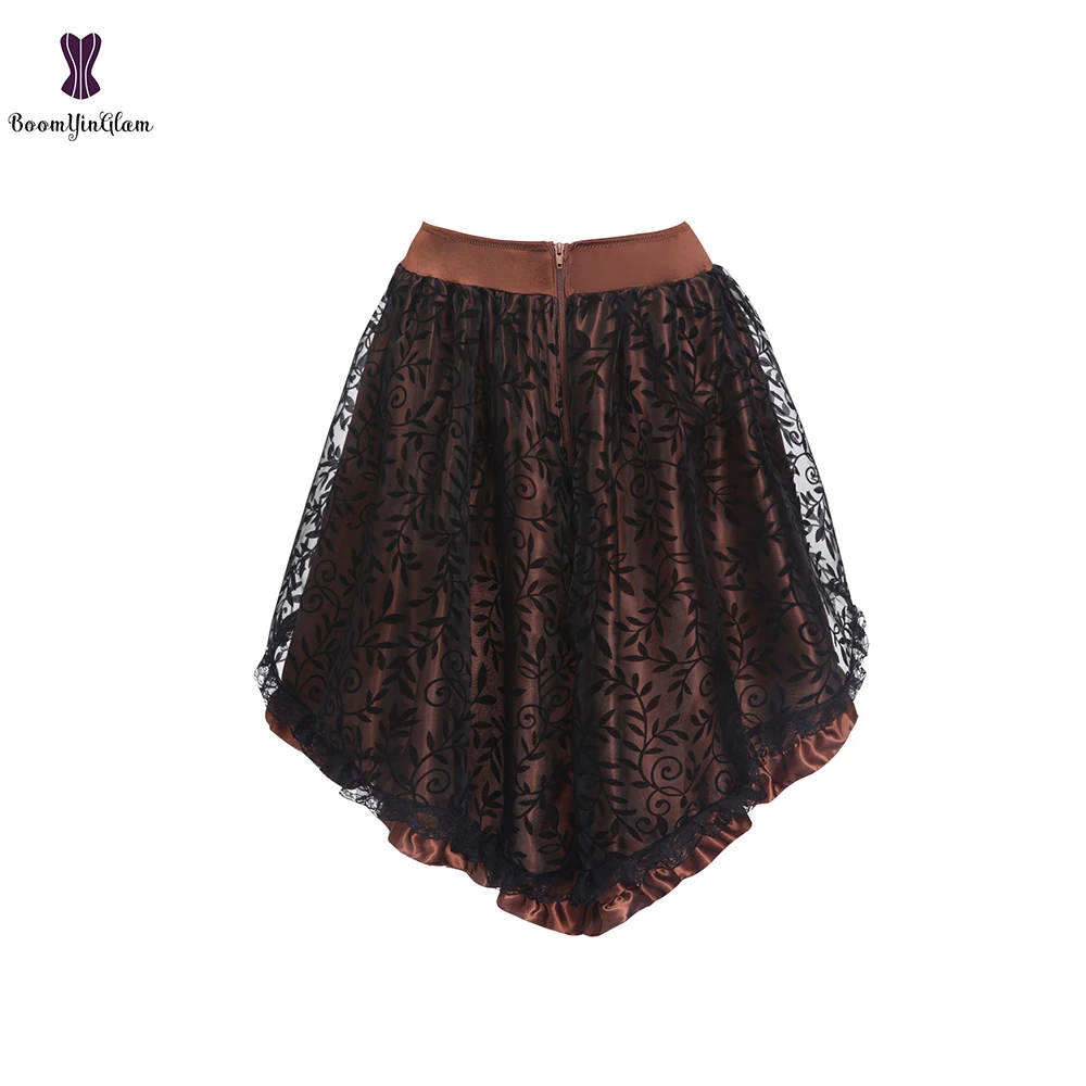 Кружевная многослойная юбка для женщин Стиль Ампир Англия стандартная Атласная