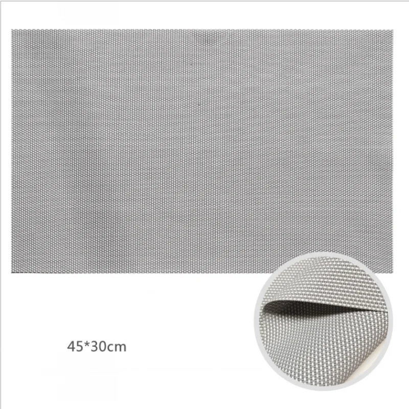 2 pcs Of Nordic Meal Mat Non-slip Coasters Insulation Solid Placemats Linen Non-Slip Home Decoration kitchen Tools - Цвет: Светло-серый