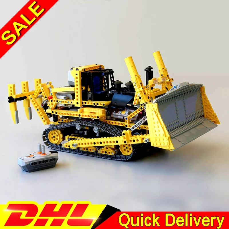 LP 20008 technic серия 1384 шт. бульдозерная модель строительные блоки наборы кирпичей