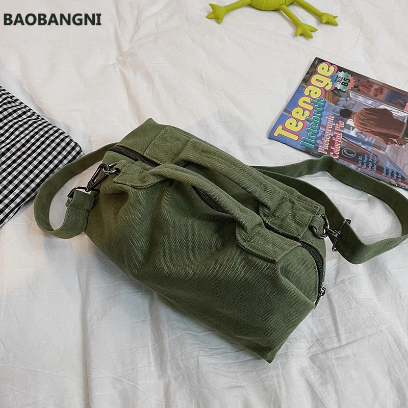 

Сумка-мессенджер Женская холщовая, Модный саквояж на плечо, вместительная сумочка-тоут на одно плечо