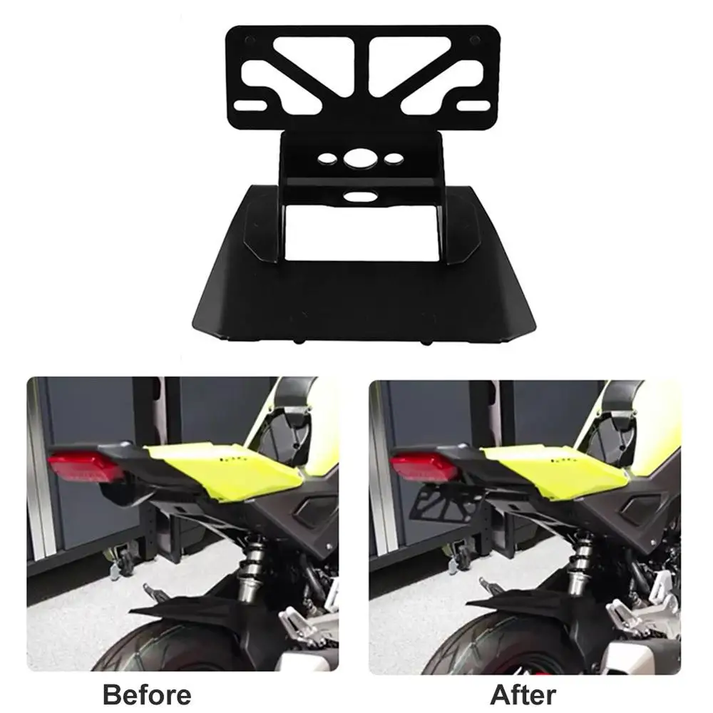 

For Grom / MSX125 (2017+) Motorcycle Rear Tail Tidy License Plate Holder Fender Eliminator kit Black Aluminum