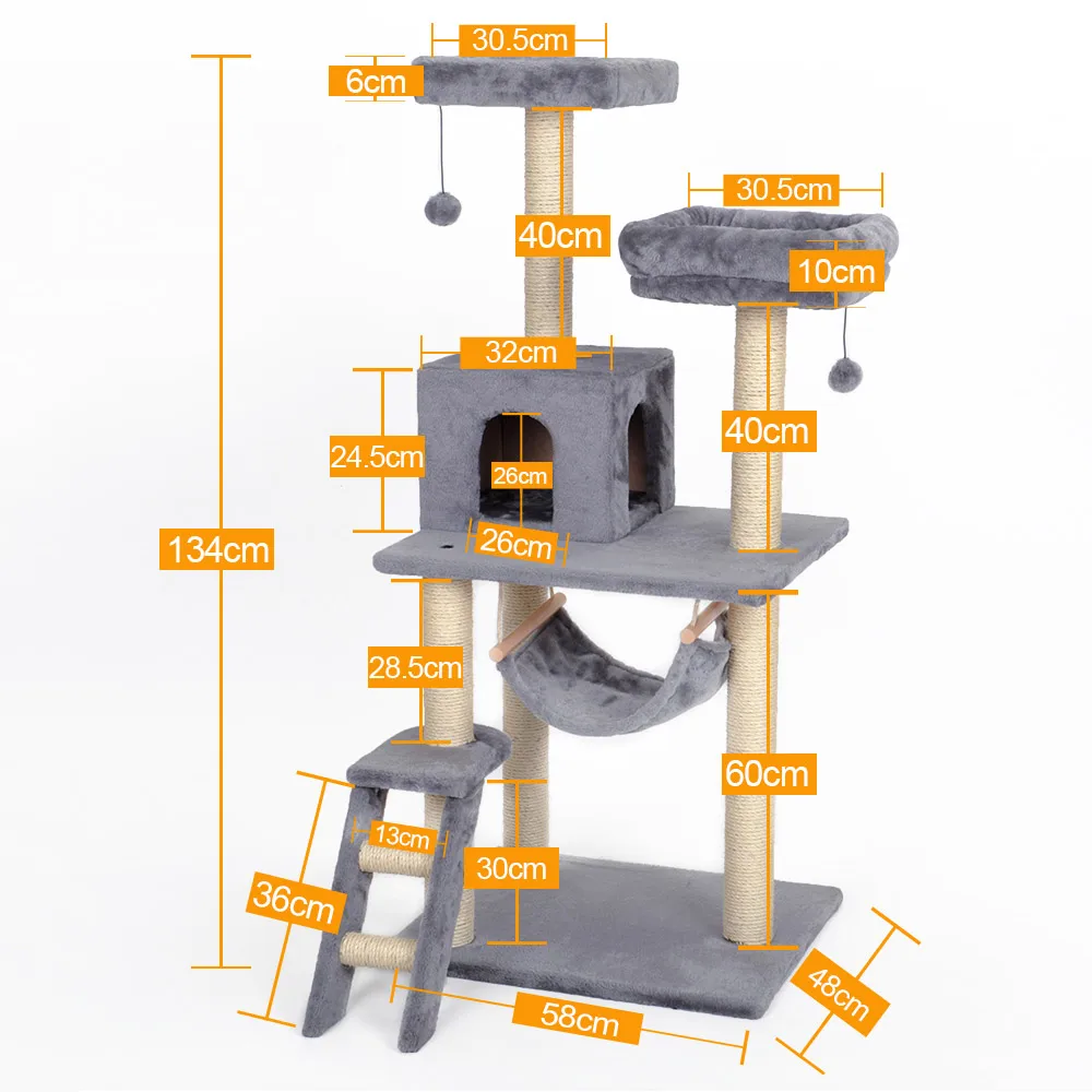 134 Grey Cat Tree 1