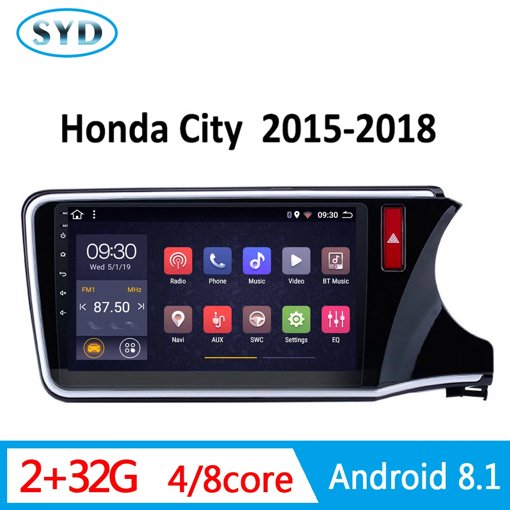 Автомобильный dvd плеер для Honda City RHD Радио Стерео 2015 2016 2017 RAM 2G GPS navi Система Android 8 1