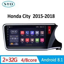 Автомобильный dvd плеер для Honda City RHD Радио Стерео 2015 2016 2017 RAM 2G GPS navi