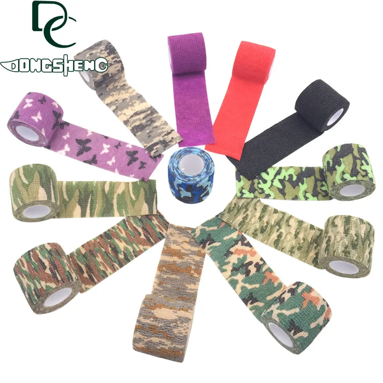 

Outdoor Camouflage Elasticity Adhesive Tape Self-Adhesive Type Retractable Nonwoven Fabric Hunting Riding Car Camouflage Stick B