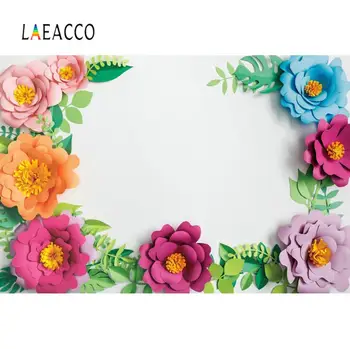 

Laeacco Flowers Handmade Party Decor Baby Child Newborn Portrait Photo Background Photography Backdrops Photocall Photo Studio