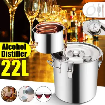 

5GAL/22L Distiller Moonshine Alcohol Distiller Stainless Copper DIY Home Water Wine Essential Oil Brewing Kit