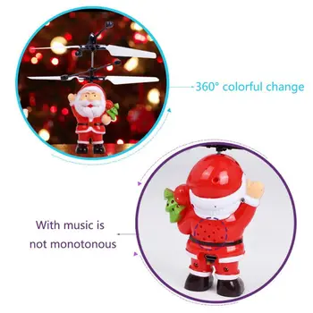

Electric RC Flying Santa Claus Infrared Induction Aircraft Helicopter LED Light E65D