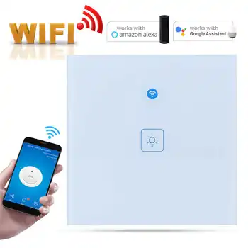 

WiFi Smart Wall Touch Switch Phone Remote/Intelligent Voice Control EU Plug 100-240V New Sale
