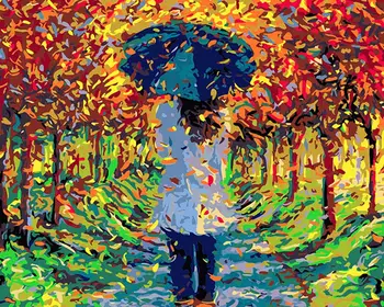

DIY Oil Painting By Numbers Abstract Figure Back View Landscape Flower Bedroom Hand-painted Coloring Wall Decorative Painting