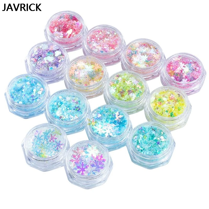 Limited Chance for  14 Pcs/set DIY Crystal Epoxy UV Glitter Powder Filler Eye Makeup Sequin Jewelry Making Nail Beauty 