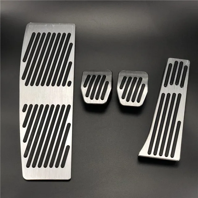 Reposapiés de aluminio para coche, pedales de freno de Gas y combustible, placa de almohadilla para BMW F30, F31, 316i, 318d, 320i, 328i, 335i, F20, serie 1 y 3|Pedales| - AliExpress