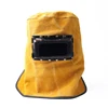 Leather Welding Helmet Mask, Normal/ Solar Auto Darkening Filter Lens, Welding Protective Mask Work Cap Security Helmet ► Photo 1/5