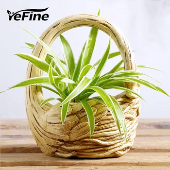 

YeFine Resin Swan Flower Pot Container Garden Succulent Bonsai Planter Desktop hydroponic flowerpot Home Decoration Gift