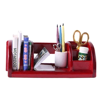 

Wooden 1:12 Dollhouse Miniature Furniture Study Room Accessories Kids Child Toys