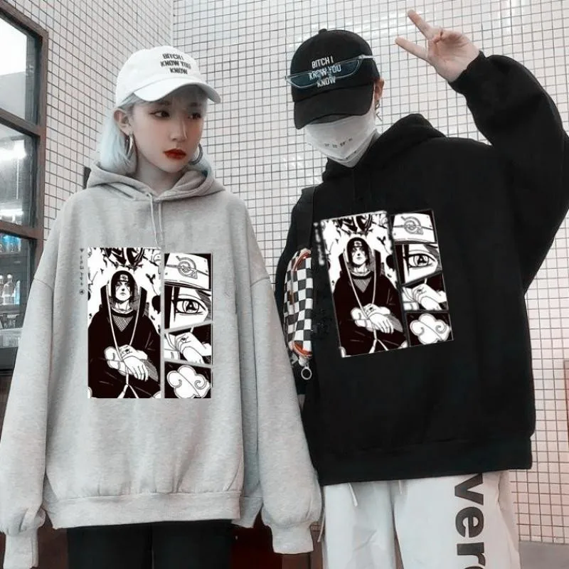 

fashion couples hooded Harajuku long sleeved cartoon printed causal hoodies men women Vintage tops pullovers hotselling summer