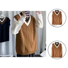 

Stylish Autumn Sweater Vest All Match Oversized Leisure Autumn Sweater Vest Spring Sweater Vest Sweater Vest
