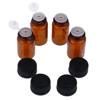 

10PC/Lot Empty 2 ML PVC Amber Essential Oil Bottle With Orifice Reducer And Cap Small Brown Perfume Oil Vials Sample Test Bottle