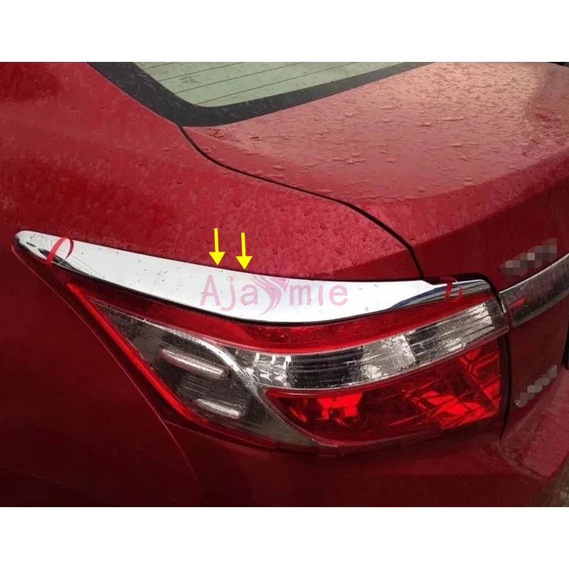 

For Toyota Vios Yaris Sedan 2014 2015 2016 2017 Chrome Car Styling Taillight Trim Light Eyebrow Protector Panel Auto Accessories