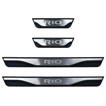

Stainless Door Sill Kick Scuff Plate Protectors Trim Guard Cover Car Styling for KIA RIO 3 4 X-LINE 2017-2020