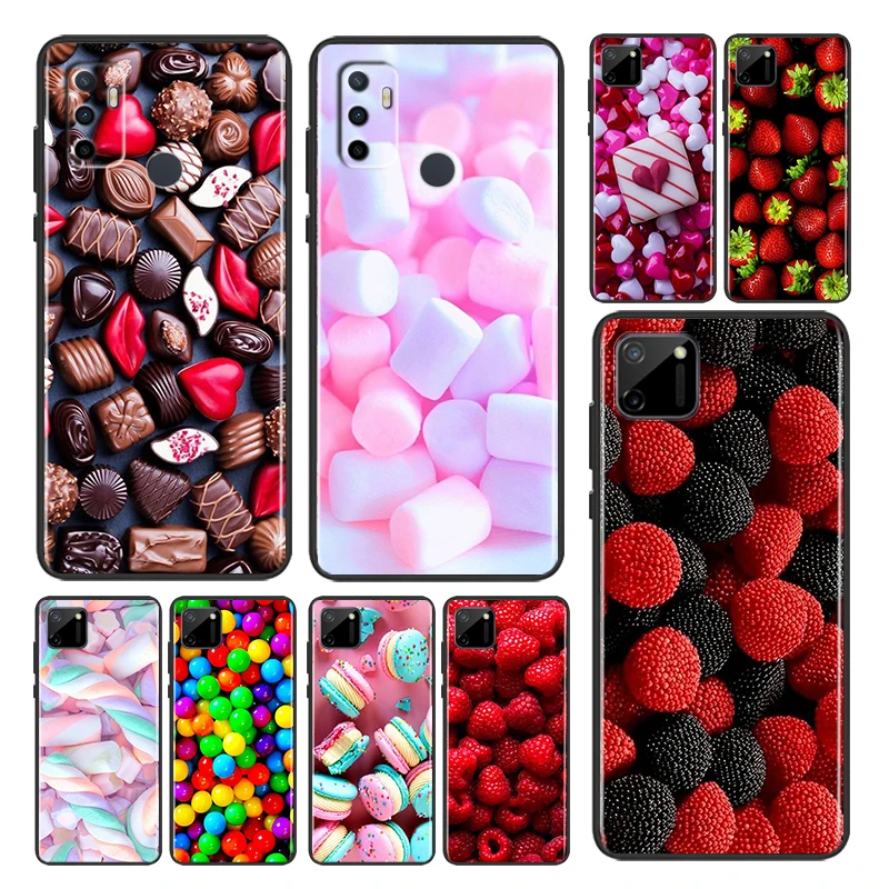 Fruit Snacks Sugar For OPPO A5 A9 A11X A1K A12 A12E A31 A32 A52 A53 A54 A53S A72 A73 A93 A94 Soft Phone Case | Мобильные телефоны и