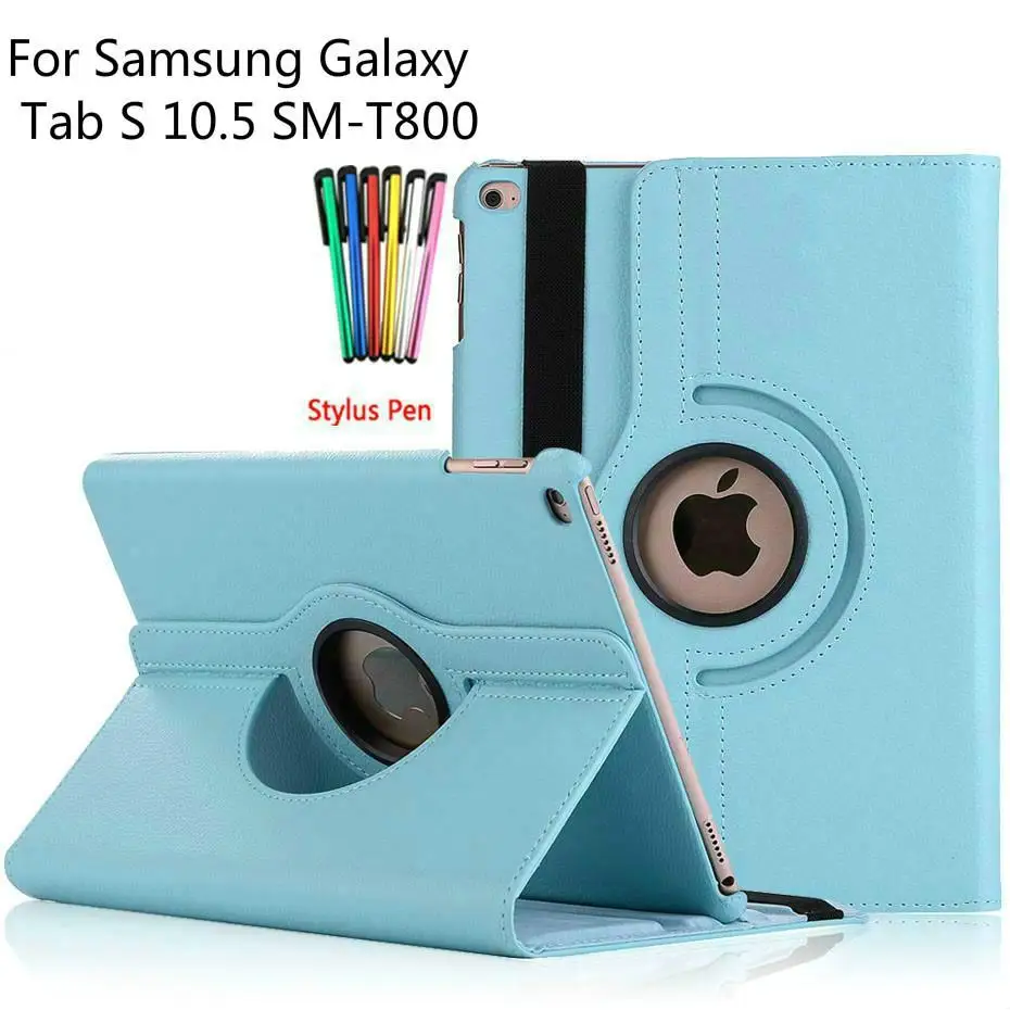 

Litchi Cover 360 Degree Rotate Full Body Protective Shell Flip For Samsung Galaxy Tab S 10.5 SM-T800 SM-T805 T800 T805 +Gift.